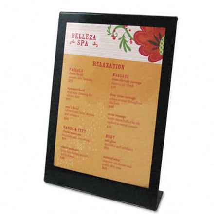 Deflecto Deflect-o  Superior Image Black Border Sign Holder  Plastic  8-1/ 2x 11  Clear 69775